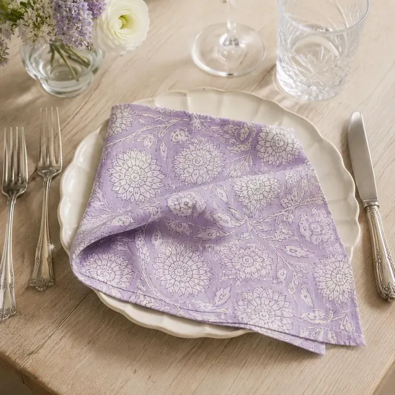 Baby Shower Napkins — on a celebration table setting