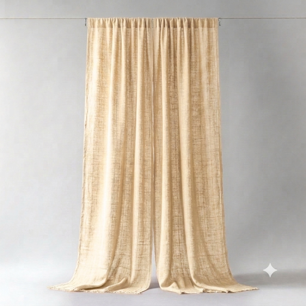 Belgian Flax Linen Curtains Belgian Flax Linen Curtains — hung at a window