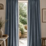 Blackout Door Curtain — hung at a window