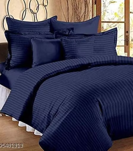 Blue Duvet Covers — on a styled bed