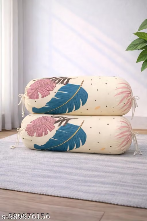 Bolster Pillow Cover — on a sofa