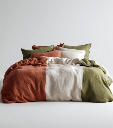 Christmas Bed Sheets — styled on a neatly made bed