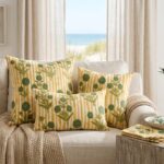 Coastal Throw Pillows — on a sofa