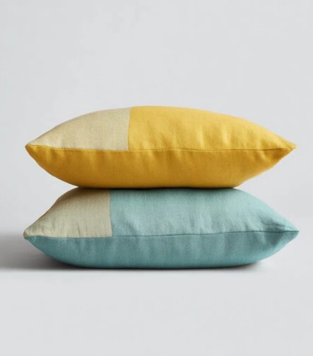 Cotton Pillow Cover — on a sofa