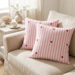 Cotton Throw Pillows — on a sofa
