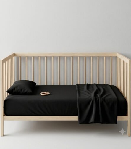 Crib Bed Sheets — styled on a neatly made bed
