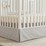 Crib Bed Skirt — fitted to a bed base