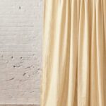 Custom Linen Curtains — hung at a window