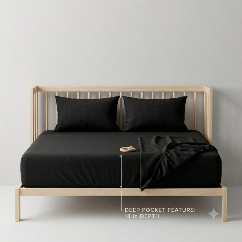 Deep Pocket Bed Sheets — styled on a neatly made bed