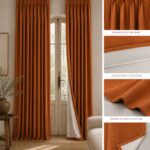 Extra Long Blackout Curtains — hung at a window