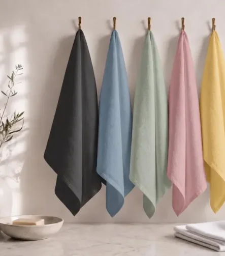 Fall Kitchen Towels — in a kitchen setting