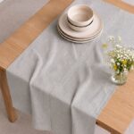 Fall Linen Table Runner — styled along a dining table