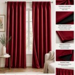 Faux Silk Blackout Curtains — hung at a window