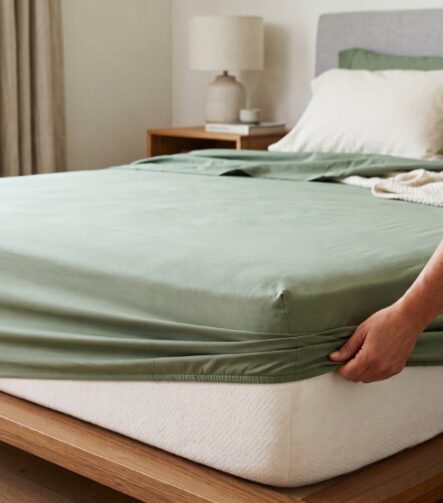 Fitted Bed Sheets — styled on a neatly made bed