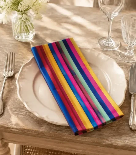 Graduation Napkins — on a celebration table setting