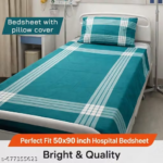Hospital Bed Sheets — styled on a neatly made bed