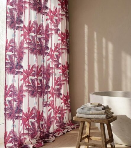 Hotel Shower Curtain — in a bathroom