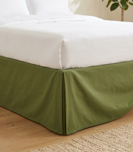 King Bed Skirt — fitted to a bed base
