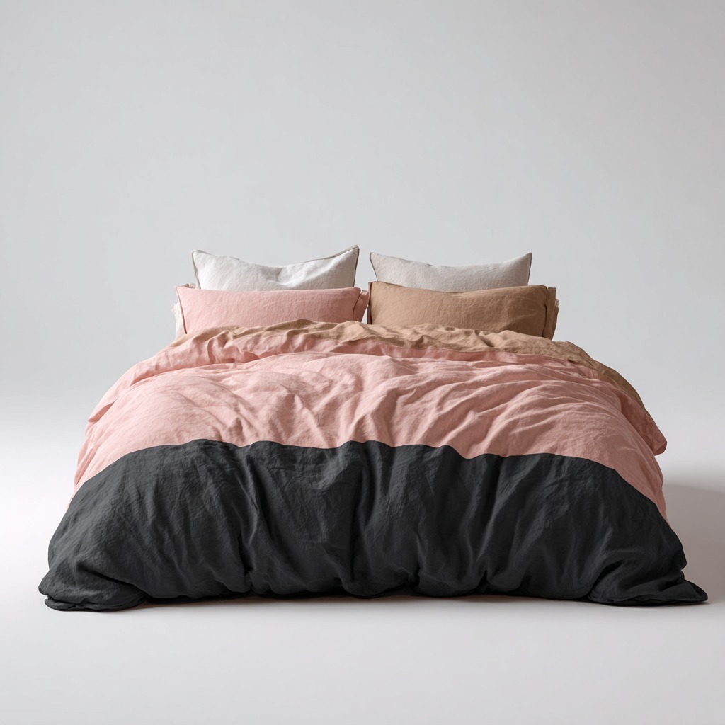 King duvet covers in crisp percale cotton on a made king bed