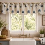 Kitchen Curtain Valance — hung at a kitchen window