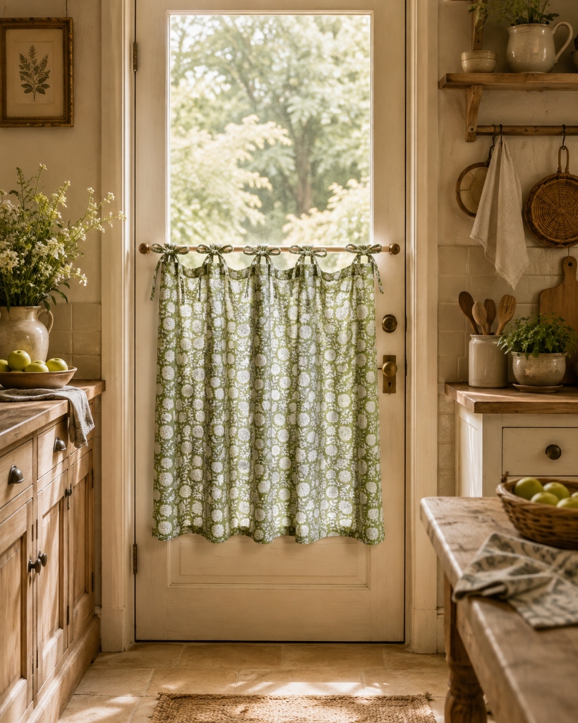 Kitchen Curtains Kitchen Curtains — hung at a kitchen window