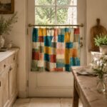 Kitchen Door Curtain — hung at a kitchen window