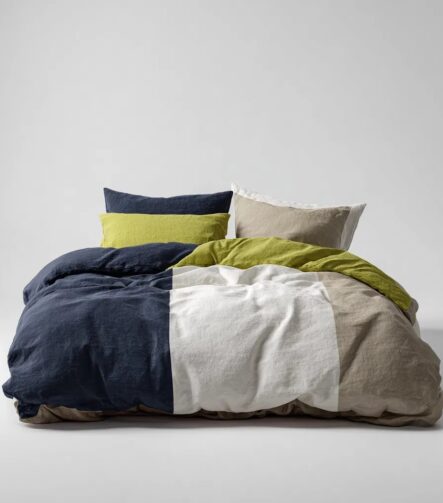 Linen Bed Sheets — styled on a neatly made bed