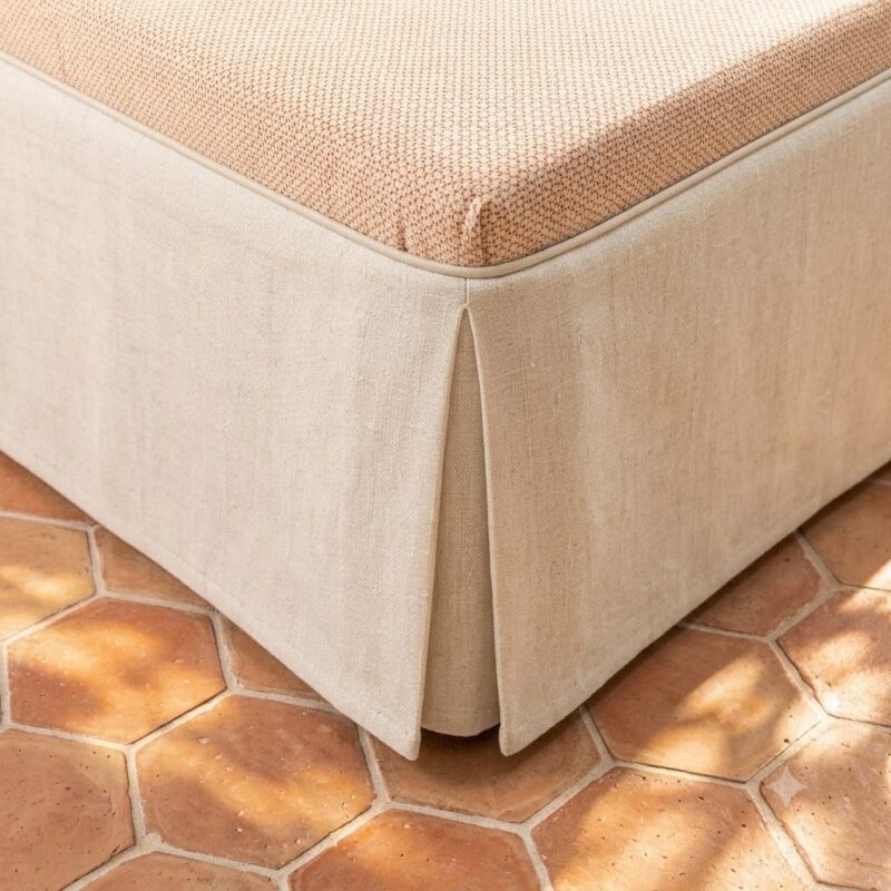Linen Bed Skirt — fitted to a bed base