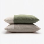Linen Pillow Cover — on a sofa