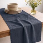 Linen Table Runner — styled along a dining table