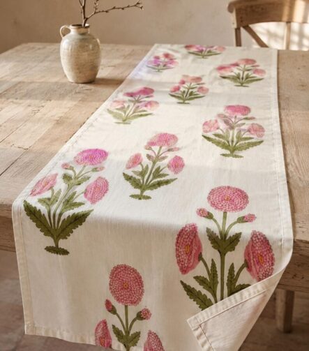 Mexican Table Runner — styled along a dining table