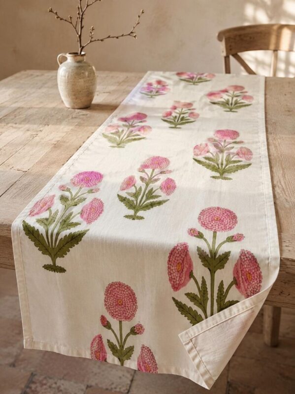 Mexican Table Runner — styled along a dining table