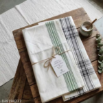 Plaid Table Runner — styled along a dining table