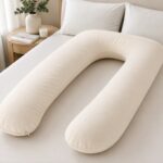 Pregnancy Pillow Cover — on a sofa