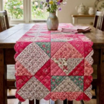 Quilted Table Runner — styled along a dining table