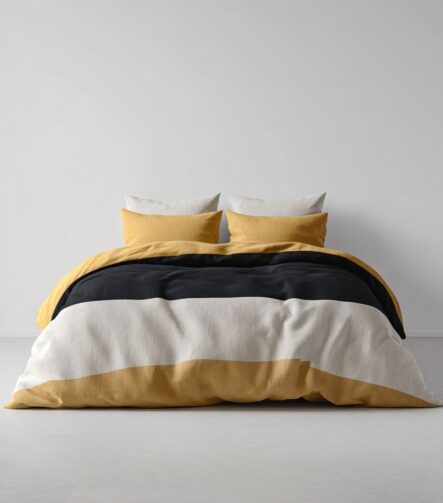 Quilted Throw — folded on a bed