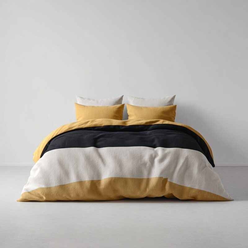 Quilted Throw — folded on a bed