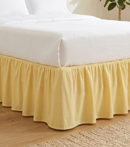 Ruffled Bed Skirt — fitted to a bed base