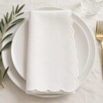 Scalloped Napkins — folded at a place setting