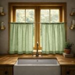 Sheer Cafe Curtains — hung at a window