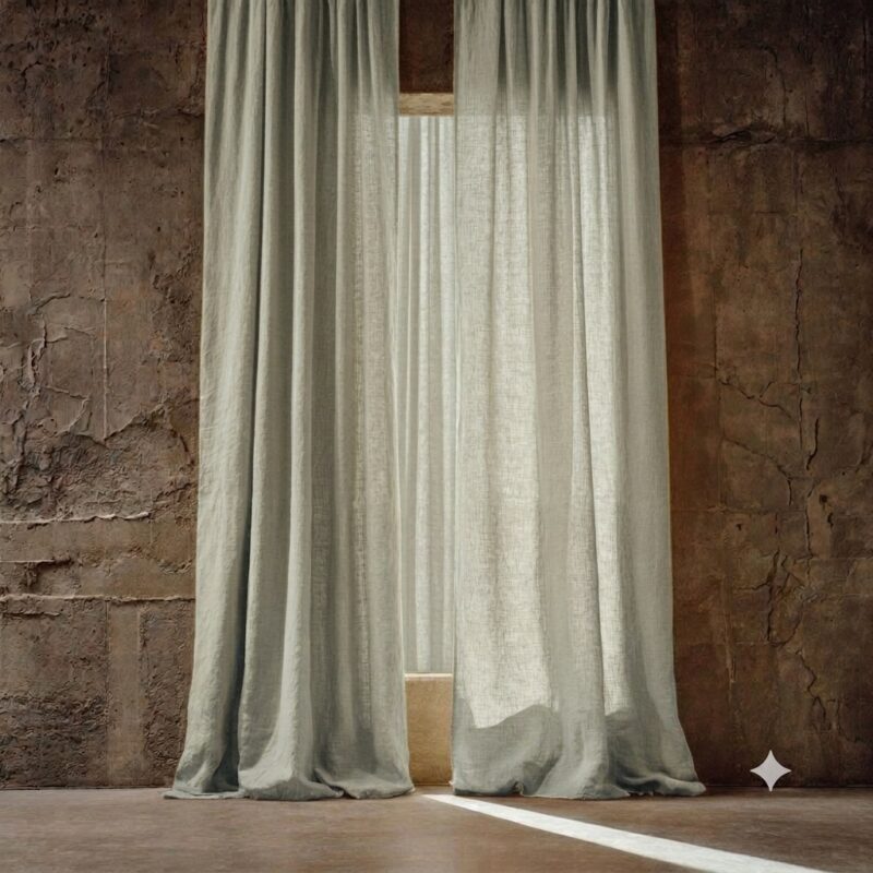 Sheer Curtains — hung at a window