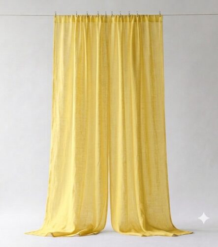 Sheer Curtains for French Doors — hung at a window
