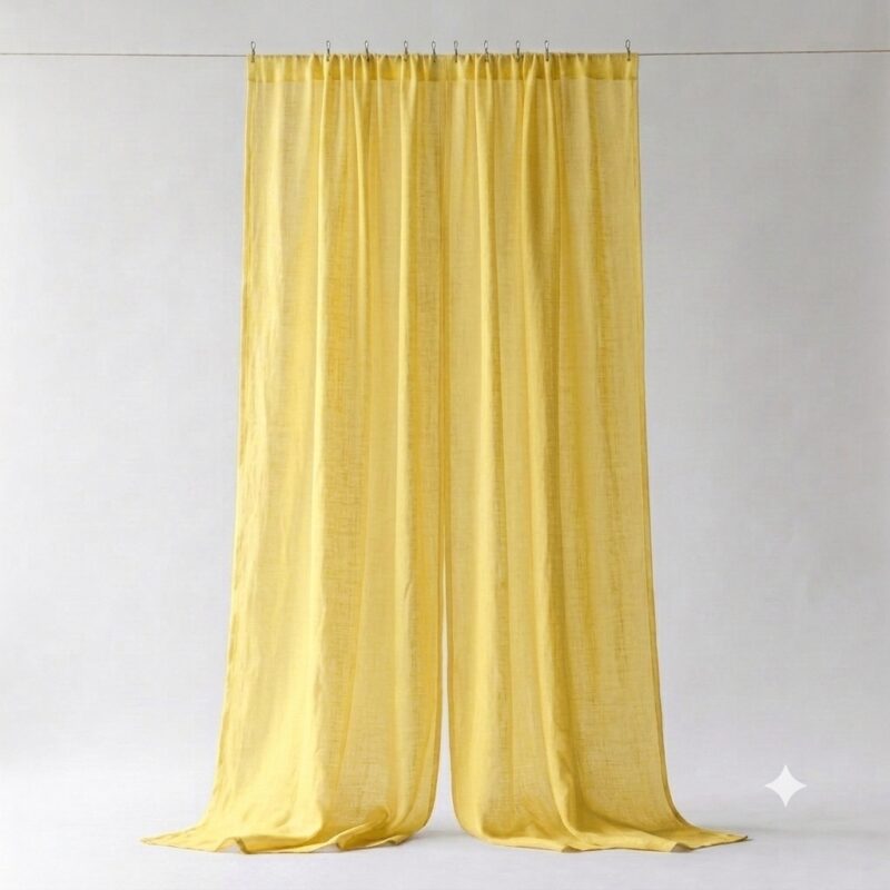 Sheer Curtains for French Doors — hung at a window