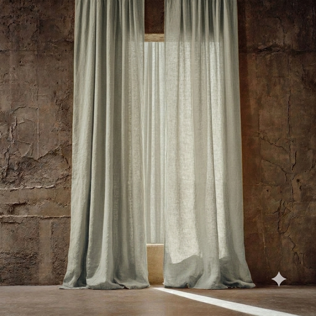 Sheer Curtains Sheer Curtains — hung at a window