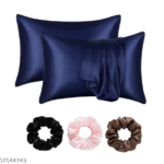 Silk Pillowcase for Hair Extensions — on bed pillows