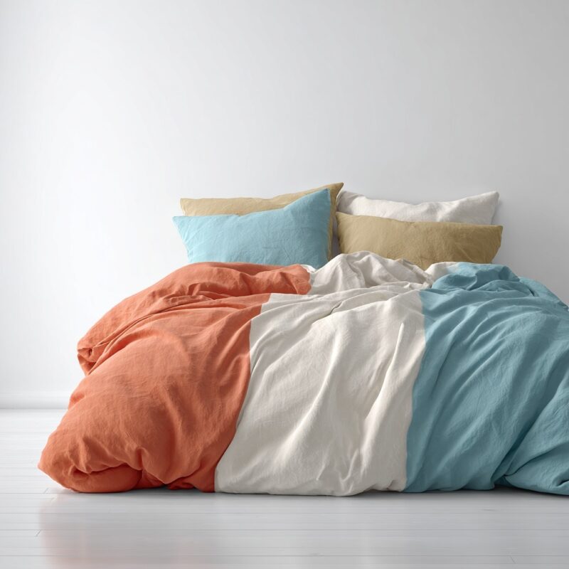 Striped Bed Sheets — styled on a neatly made bed