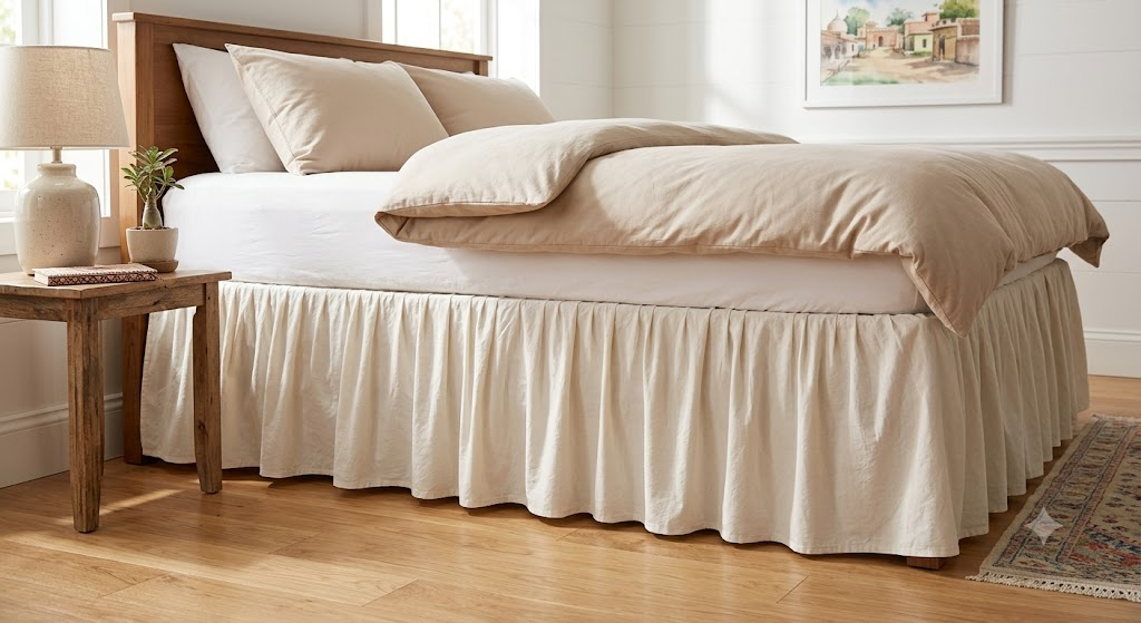 Tailored Bed Skirt — fitted to a bed base