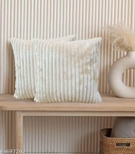 Velvet Pillow Cover — on a sofa