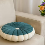 Velvet Throw Pillows — on a sofa