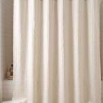 Waffle Shower Curtain — in a bathroom